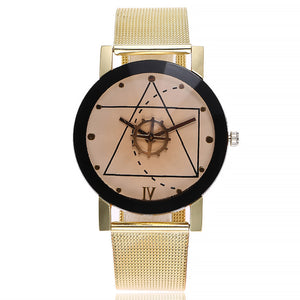 Open image in slideshow, Casual Quartz Stainless Steel Band Marble Strap Watch Analog Wrist Watch
